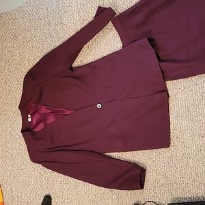 Burgundy wool suit